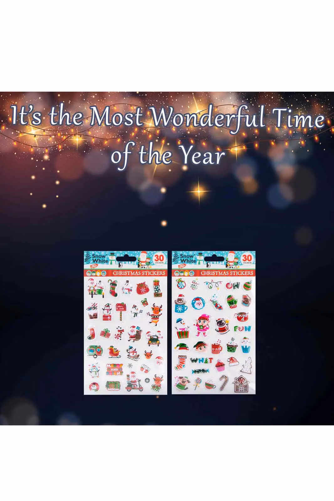 VFM e-Store Christmas Themed Adhesive Stickers in Multicolour, W/D/H: 24.9 x 14.6 x 0.1 cm – 2
