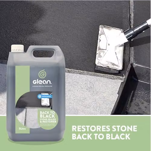 GLEAN Black Stone Restorer and Sealer, 5 l, for Black Limestone, Slate, Marble and Concrete – 5