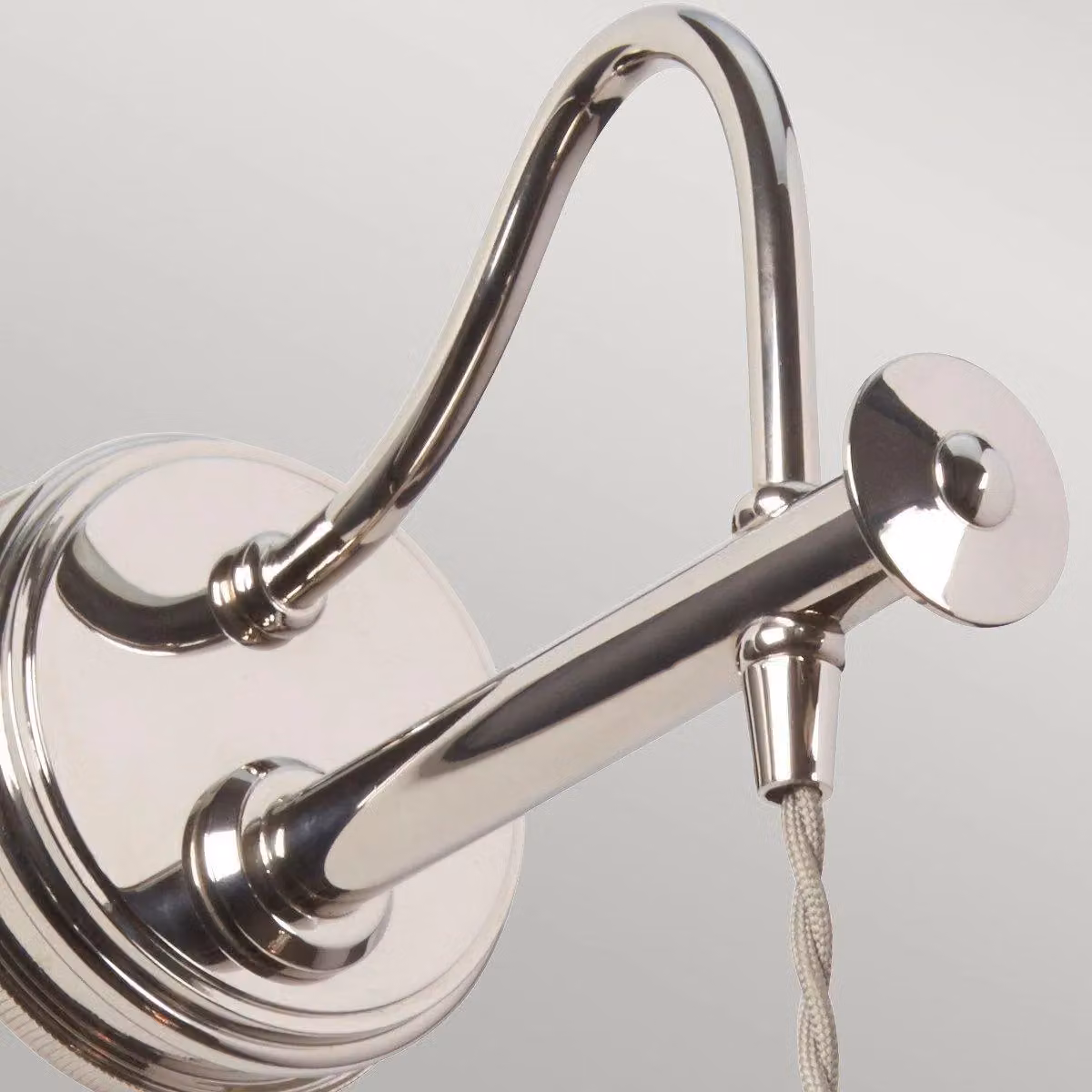 Netlighting Douille Industrial Indoor Wall Light in Polished Nickel and Grey with E27 Socket – 2