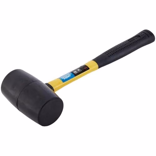 Draper Soft Black Rubber Mallet with Fibreglass Shaft, 680g