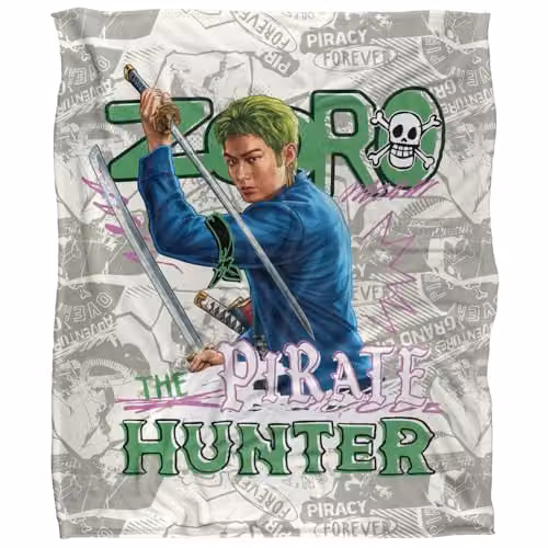 One Piece Zoro The Pirate Hunter Soft Fleece Throw Blanket, Multicolour, W/D/H: 152 x 127 cm – 5