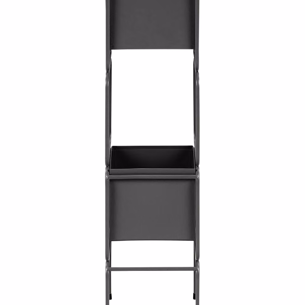 Wyld and Coco Two-Tier Modern Metal Plant Stand, Black, Height: 75 cm – 2