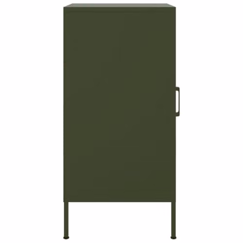 vidaXL Set of 2 Industrial Style Sideboards in Matt Olive Green, W/D/H: 36 x 39 x 79 cm – 6