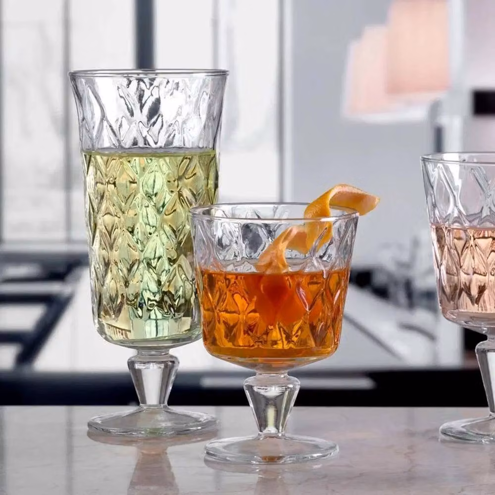 VOGREX 8-Piece Clear Glass Highball Tumbler Set for Cocktail, Iced Tea and Water – 2