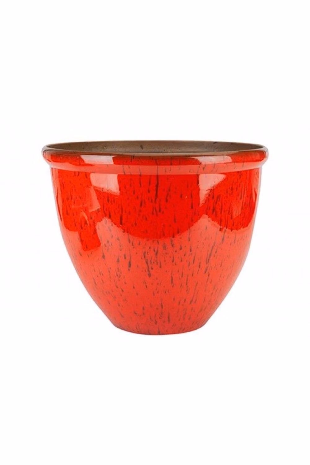 KDMD Red Ceramic Look Round Tabletop Planter, 40 cm – 2