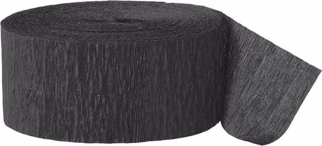 Amscan Black Crepe Paper Streamers