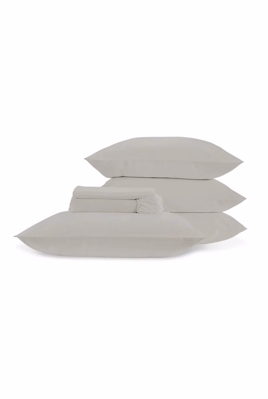 Christy 400TC Luxury Cotton Mako Satin Plain Dye Full Sheet Bundle in Grey, King Size – 3