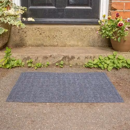 Nicola Spring Heavy Duty Dirt Trapper Door Mats, Pack of 2, Grey, W: 60 cm, D: 40 cm, H: 1 cm – 2