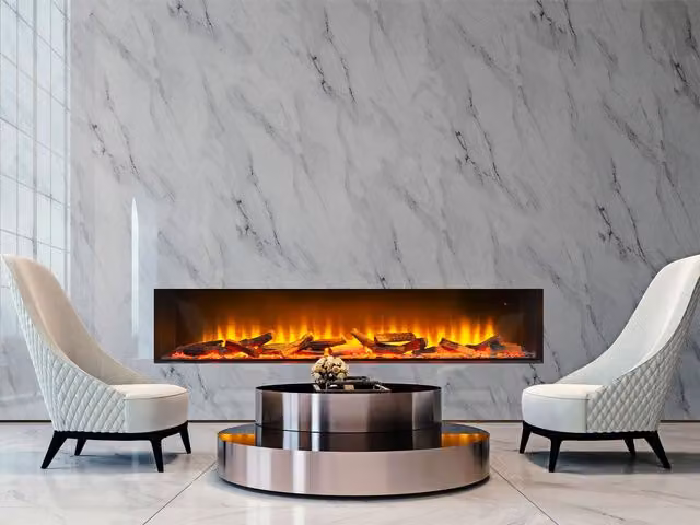 Acantha Aspire 150 Fully Inset Media Wall Electric Fire in Black