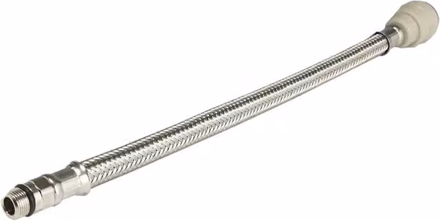 John Guest Braided Hose Tap Flexi Connector, Grey/Silver, M10, Length: 300 mm, Diameter: 12 mm