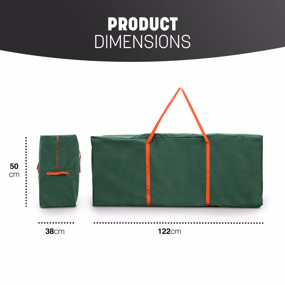 Keplin Heavy Duty 600D Oxford Fabric Christmas Tree and Wrapping Paper Storage Bag in Green, Foldable with Handles – 2