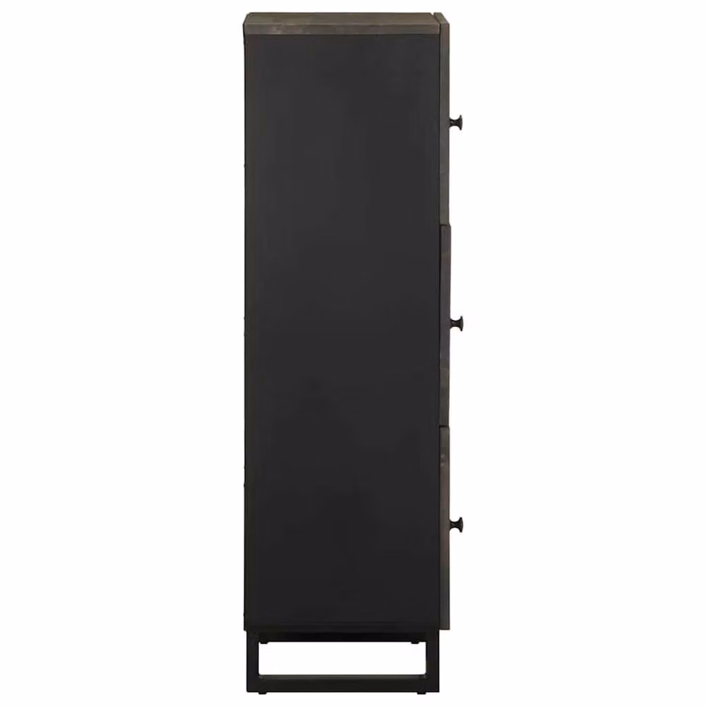 Berkfield Home Black Mango Wood Highboard W/D/H: 40 x 33 x 110 cm – 2
