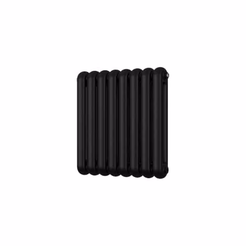 UK Radiators Sherwood Black Round Top Column Radiator, 2 Column, H: 600 mm, W: 576 mm – 2