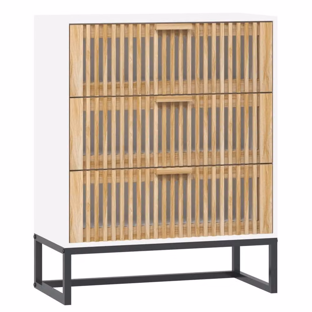 Berkfield Home Classic Sideboard in White, W/D/H: 60 x 30 x 75 cm – 2