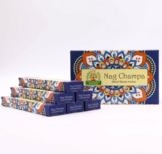 Namaste Mandala Masala Nagchampa Incense Sticks, Brown and Multicolour Floral Design