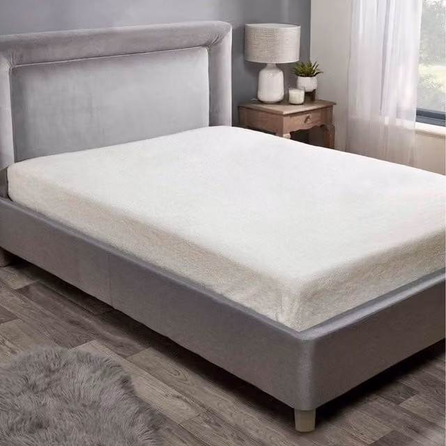 Rapport Home Plain Teddy Fleece Fitted Bed Sheet, Beige, W: 150 cm x L: 200 cm