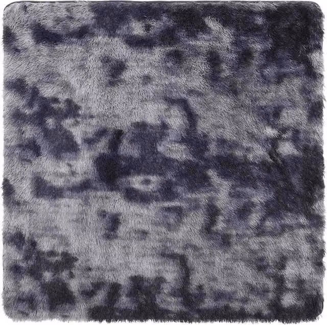 Berkfield Home NAVARRA Shaggy High Pile Rug, Dark Grey, W/D/H: 160 x 160 x 1 cm – 1