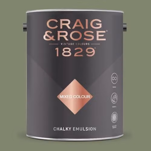Craig & Rose 1829 Paint Stop Chalky Emulsion in Deep Adam Green, 5 l