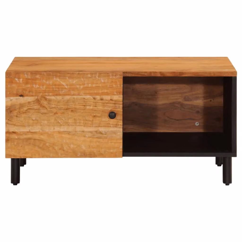 Berkfield Home Acacia Wood Coffee Table in Brown, W/D/H: 80 x 50 x 40 cm – 2