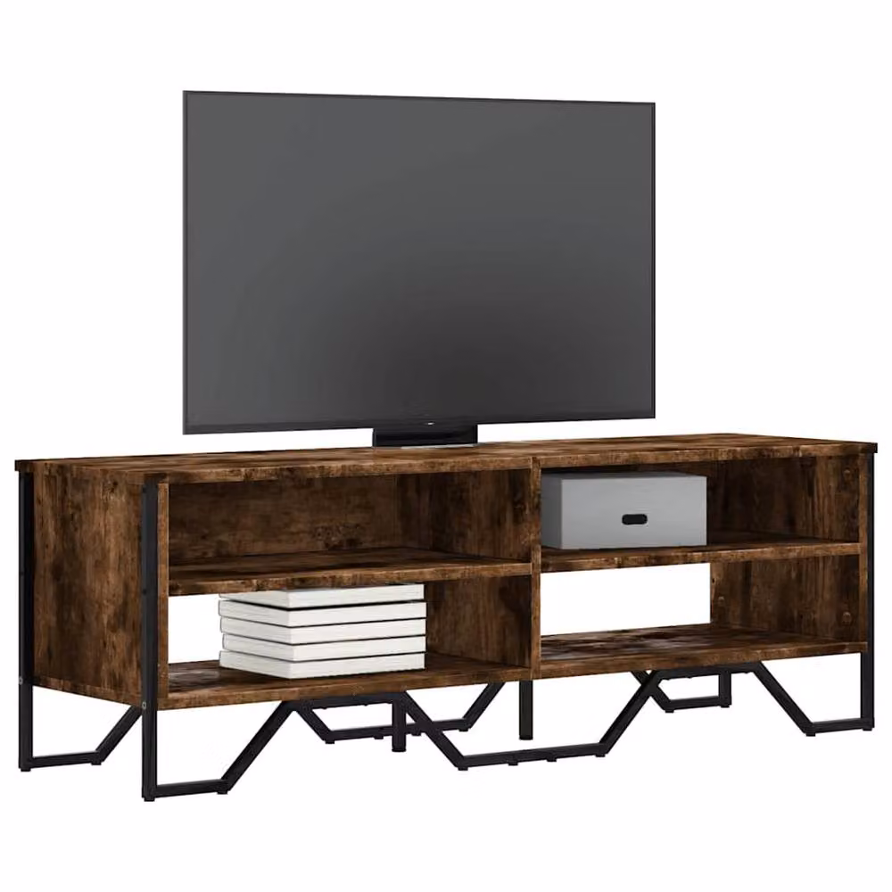 Berkfield Home Modern Smoked Oak TV Cabinet in Brown, W/D/H: 122 x 34 x 41 cm – 2