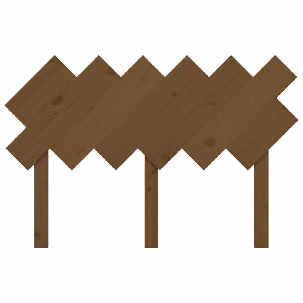 Berkfield Home Rustic Solid Pine Wood Bed Headboard in Brown, W: 122.5 cm, D: 3 cm, H: 80.5 cm – 3