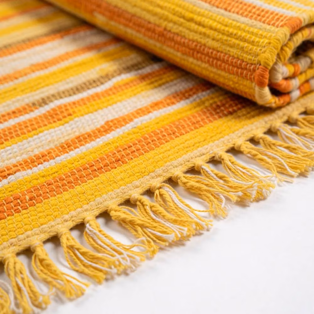 KDMD Sunrise Oranges Room Rag Rug, Orange, W: 150 cm, D: 200 cm – 2