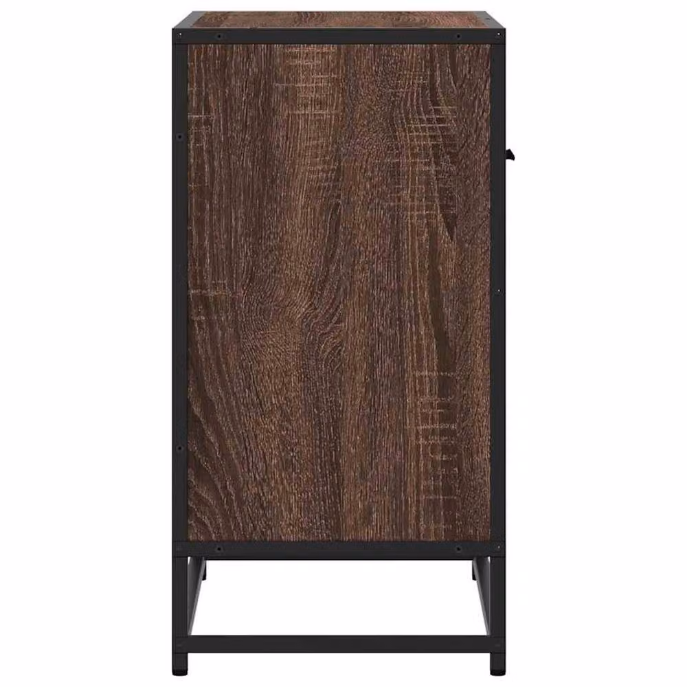 Berkfield Home Elegant Bedside Cabinet in Brown Oak, W/D/H: 60 x 31 x 60 cm – 4