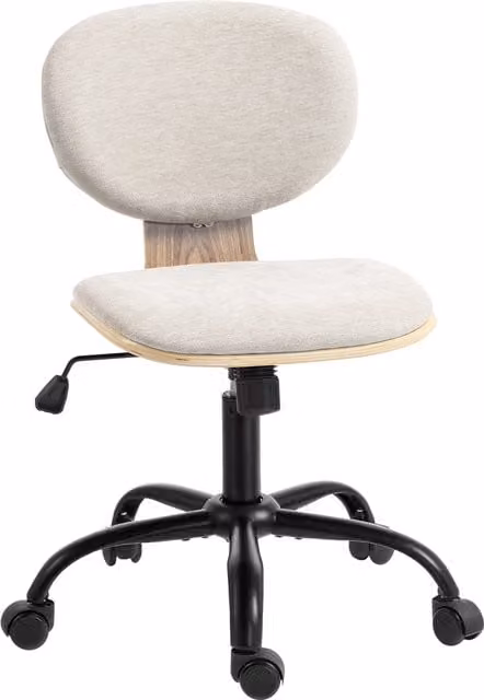 HOMCOM Ergonomic Home Office Swivel Desk Chair with Rocking Function and Castors, Grey