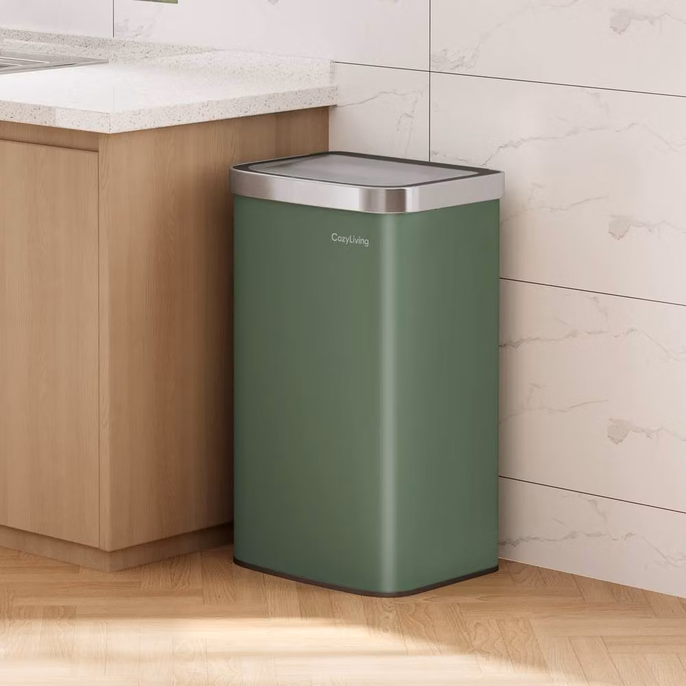 CozyLiving Automatic Motion Sensor Kitchen Bin with Soft Close Lid in Green, W/D/H: 39.0 x 65.5 x 29.5 cm – 8