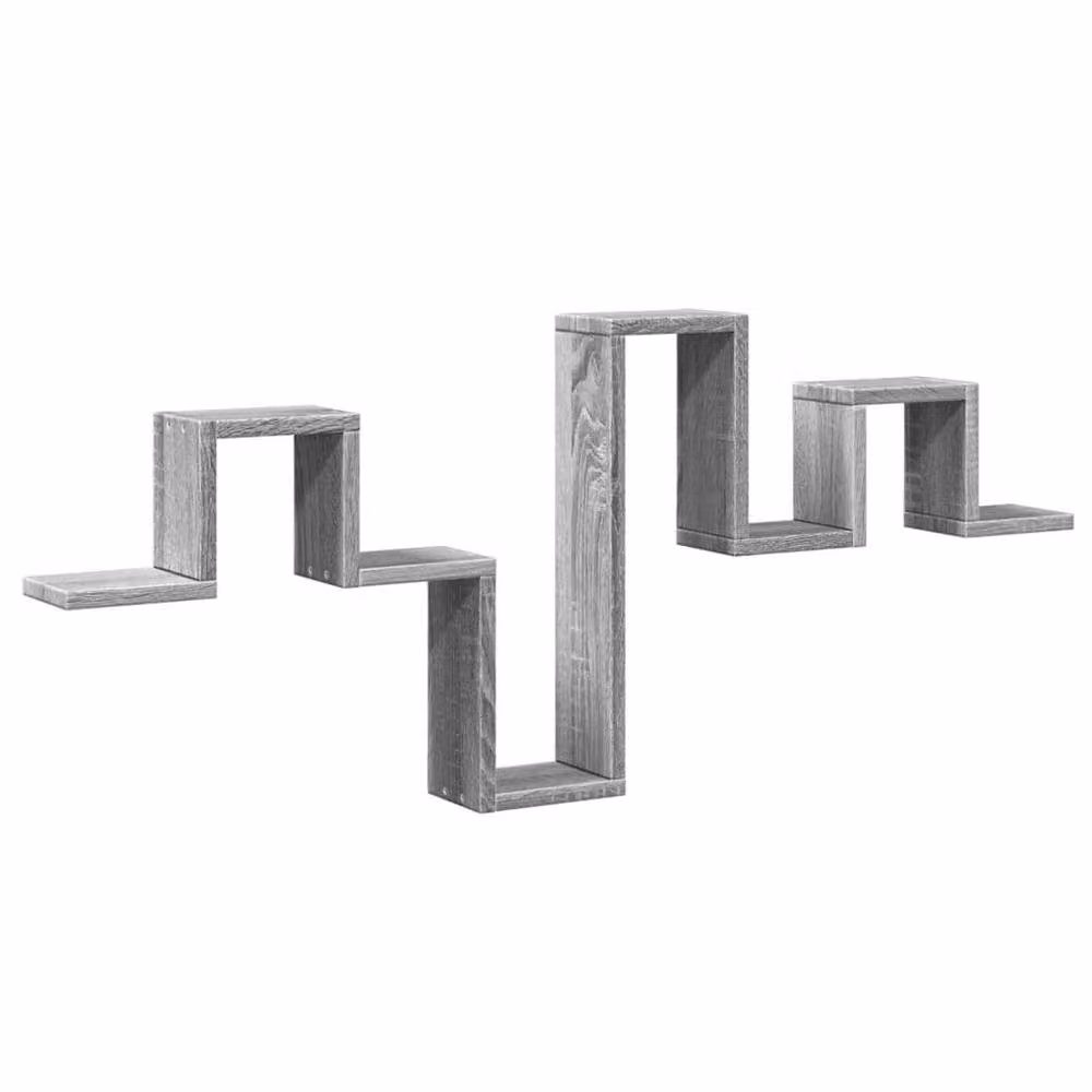 Berkfield Home Wall Shelf in Grey Sonoma, W: 104.5 cm, D: 10 cm, H: 43 cm – 2
