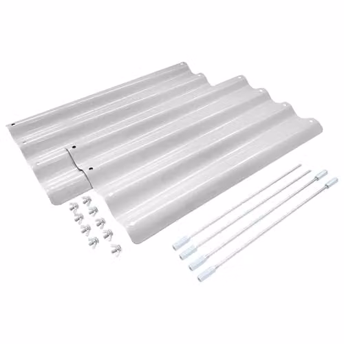 Harbour Housewares 2pc Galvanised Steel Raised Garden Bed Extension Set in Silver