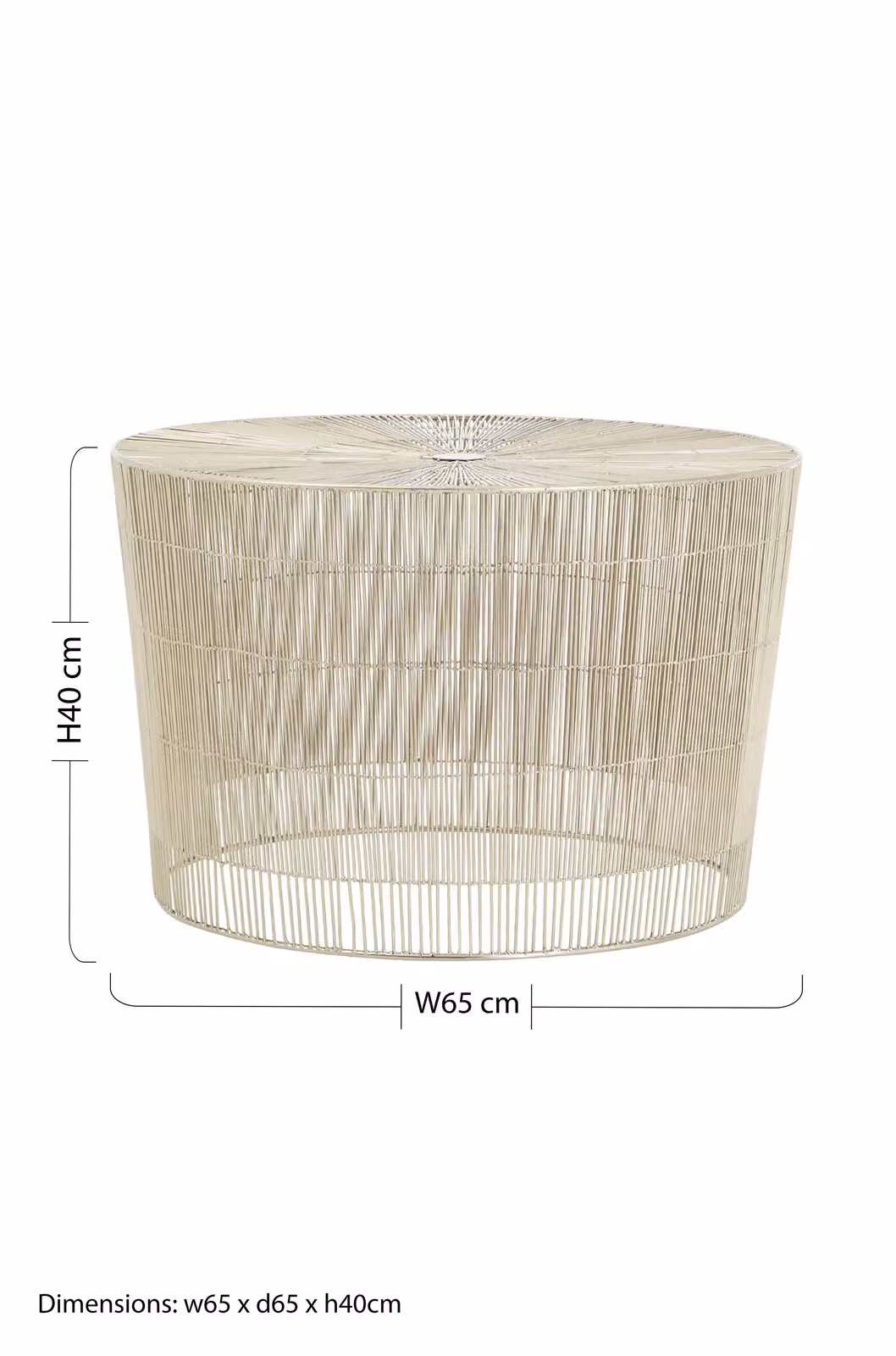 Orsina Silver Geometric Round Metal Side Table – 2