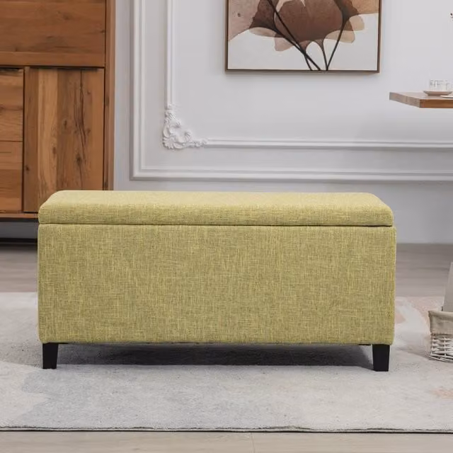 Artemis Home Henbury Fabric Storage Ottoman in Green