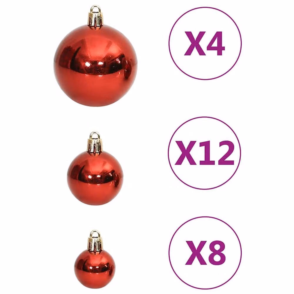 Berkfield Home 111 Piece Red Christmas Bauble Set – 3