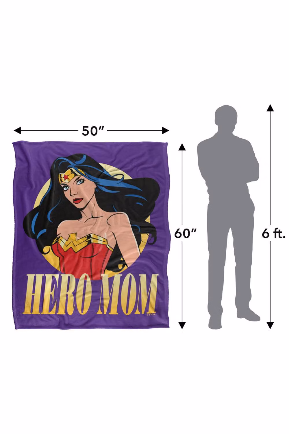 LOGOVISION Wonder Woman Justice League Super Soft Fleece Throw Blanket, Multicolour, W: 91.44 cm, L: 147 cm – 8
