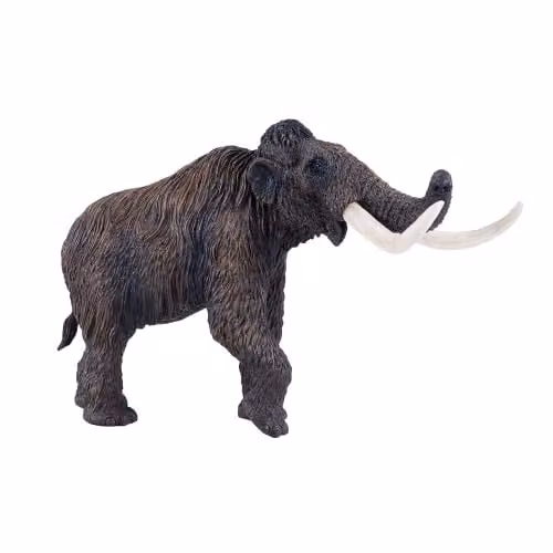 MOJO Woolly Mammoth Hand-Painted Prehistoric Life Wildlife Toy Figure in Brown and Black