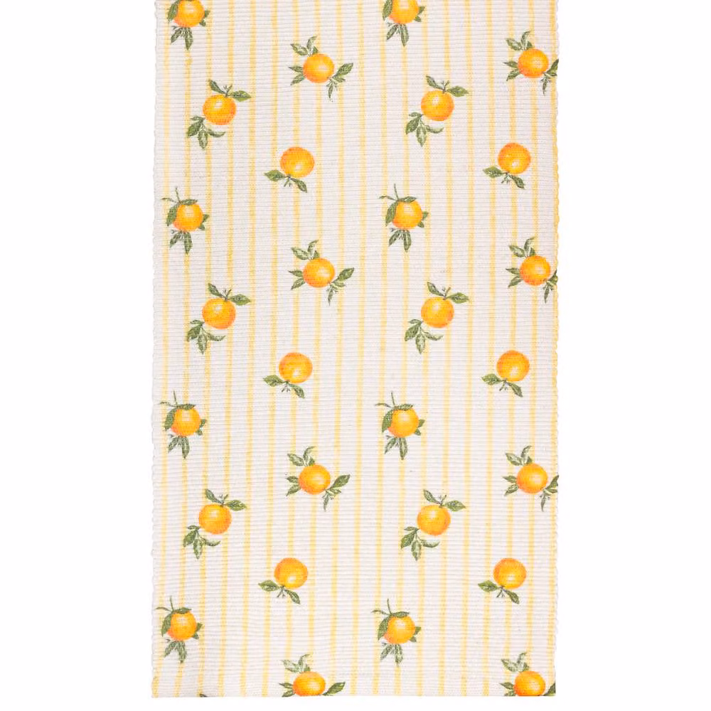 Riva Home Striped Fruit Table Runner in Yellow and Beige, W/D/H: 220 x 35 cm – 2