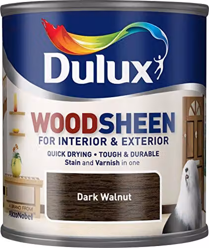 Dulux Quick Drying Interior and Exterior Woodsheen in Dark Walnut, 250 ml
