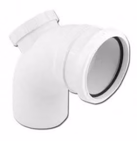 FloPlast 92.5 Degree Access Bend in White for Soil Pipes