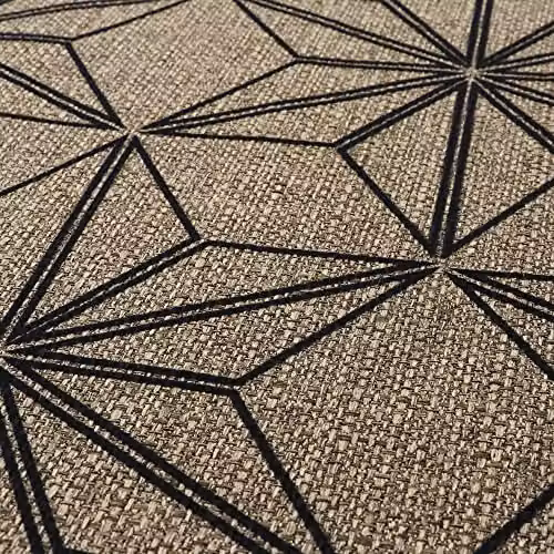 JVL Elegance Stars Door Mat, Beige, W: 50 cm, D: 75 cm – 5