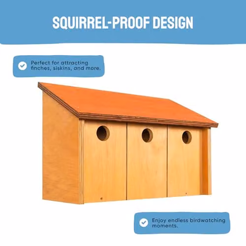 Happy Beaks Brown Wooden Sparrow Terrace Nesting Box – 3