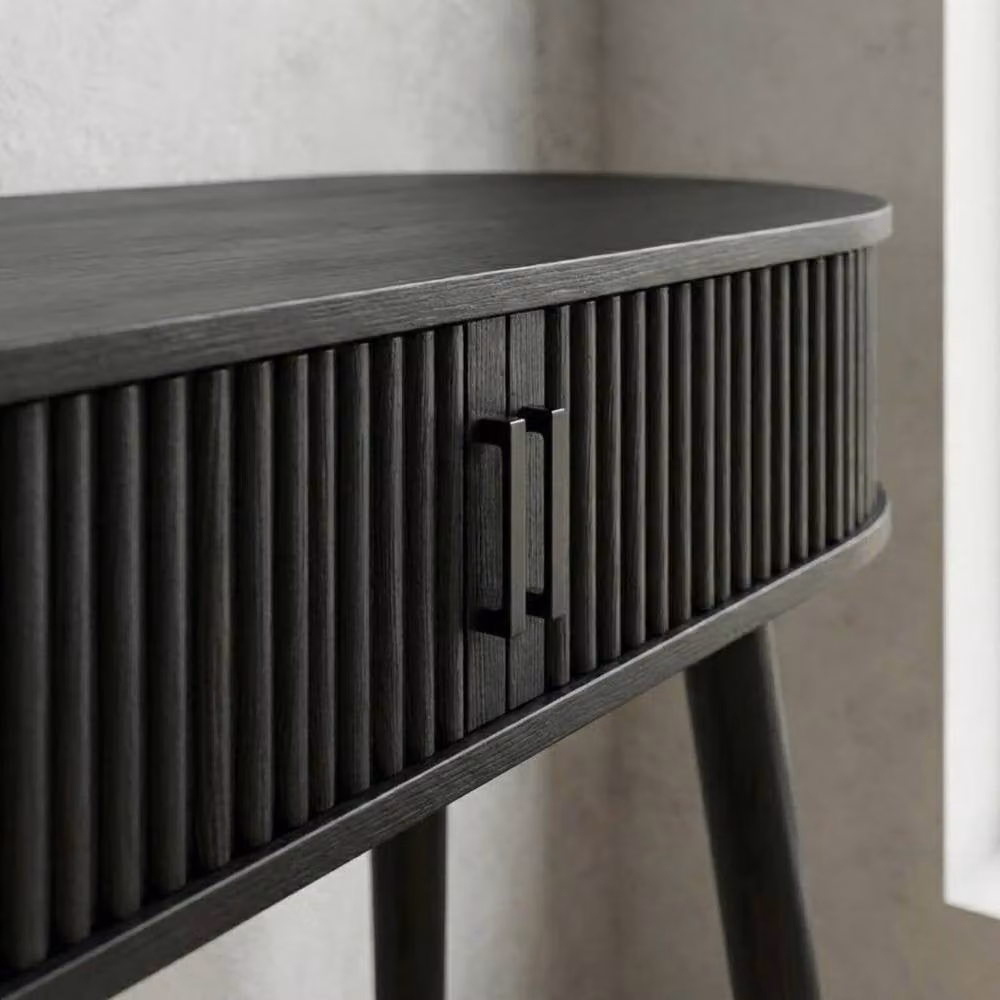 Garden Greatness Maison Ribbed Urban Side Table in Black W/D/H: 33 x 76 x 33 cm – 2