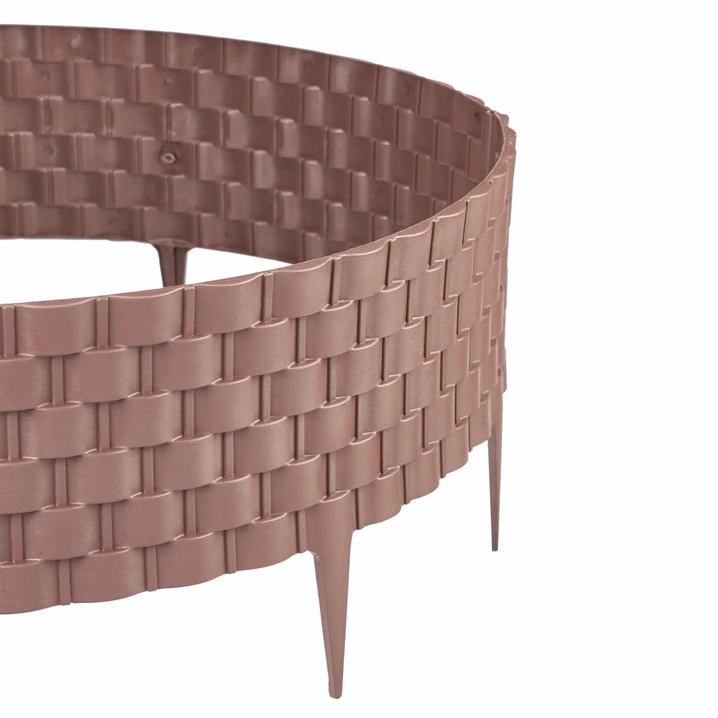 mysmartbuy Flexible Faux Rattan Lawn Edging Fence, Brown, 8 Pack, H: 22 cm x L: 60 cm per strip – 4