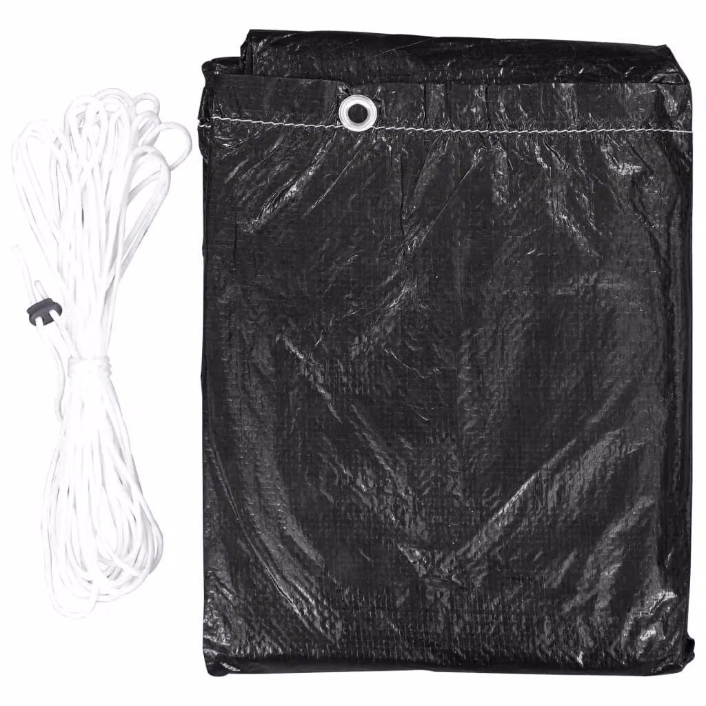 Berkfield Home Water Repellent Garden Furniture Cover with 12 Eyelets, Black, W/D/H: 205 x 325 x 90 cm – 3