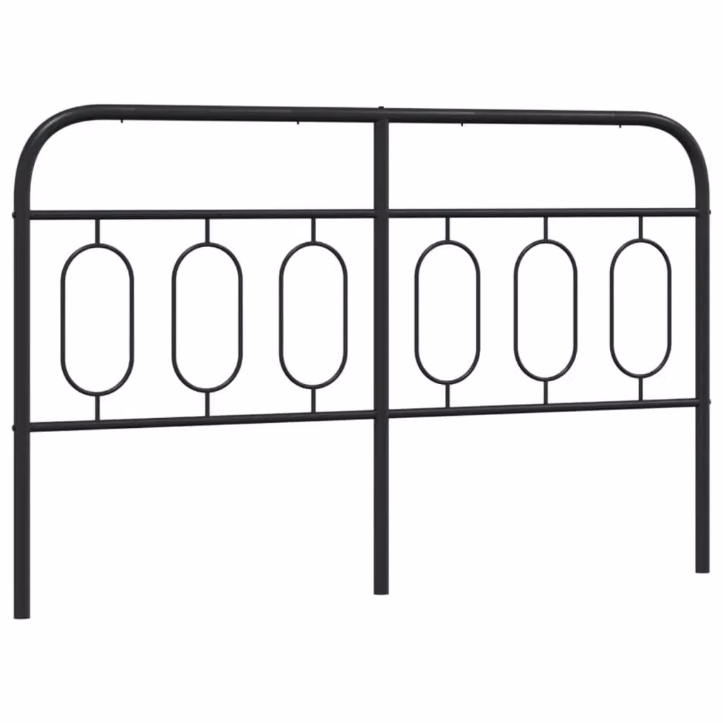 Berkfield Home Classic Metal Headboard in Black, 150 cm – 2