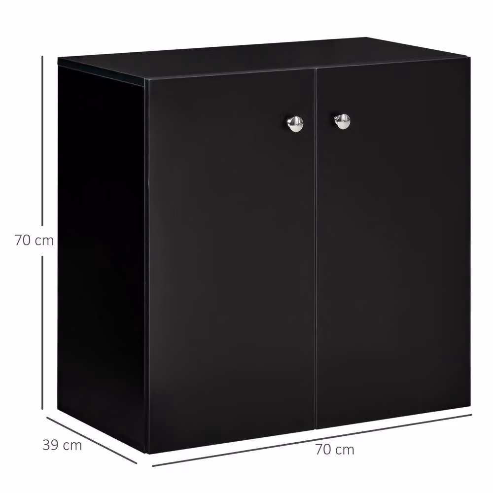 STILVORA Modern Black Matt MDF Storage Cabinet – 2