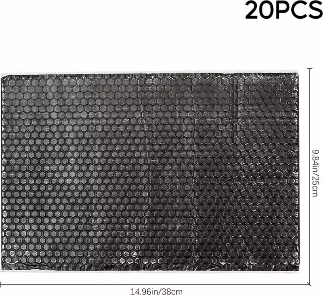 Livingandhome Noise Reduction Mat Set, Black