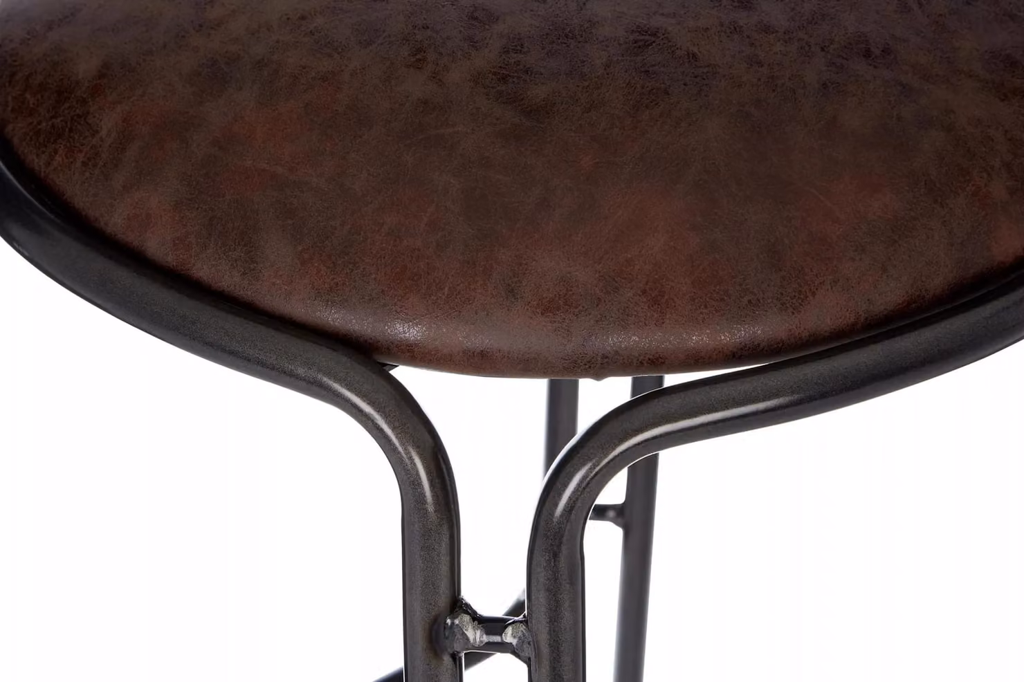 Orsina Minimalist Brown Metal Bar Stool – 4