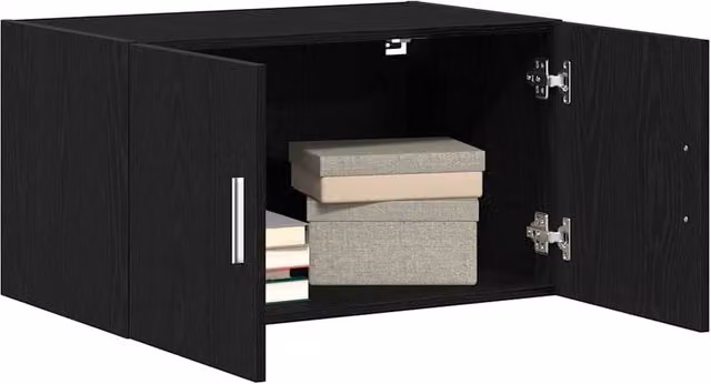 Berkfield Home Black Oak Wall Cabinet W/D/H: 70 x 42 x 5 cm – 1