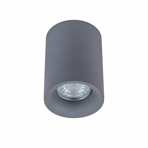 Netlighting Italux Flynn Modern Surface Mounted Grey Cylinder LED Light with Replaceable GU10 Bulb